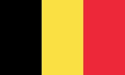 Belgian flag: vertical black, yellow, and red stripes