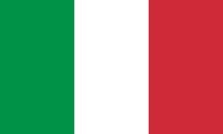 Flag of Italy: three vertical stripes green, white, and red.