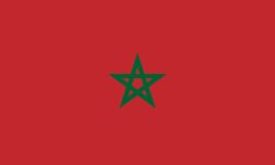 Morocco's national flag: red field with a green five-pointed star in the center.